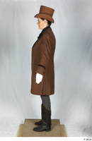  Photos Woman in Historical Suit 5 20th century Historical clothing a poses brown suit whole body 0003.jpg